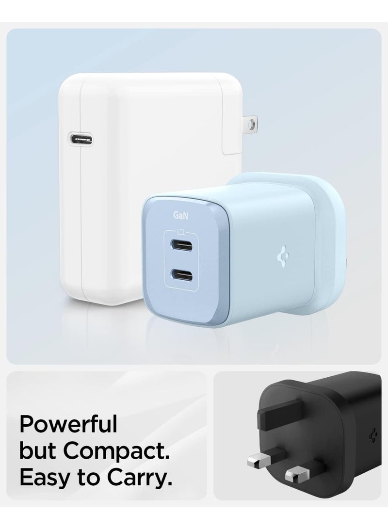 Spigen ArcStation Pro GaN 652 Total 65W Dual Ports USB C Charger PD 3.0 Charging Adapter - Sierra Blue - Image 4