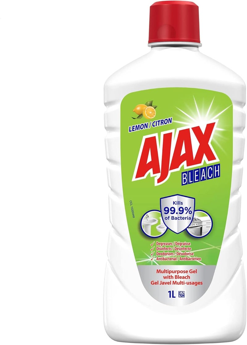 Ajax Multi-Surface Antibacterial Gel Bleach Cleaner, Lemon, 1 L - Image 1