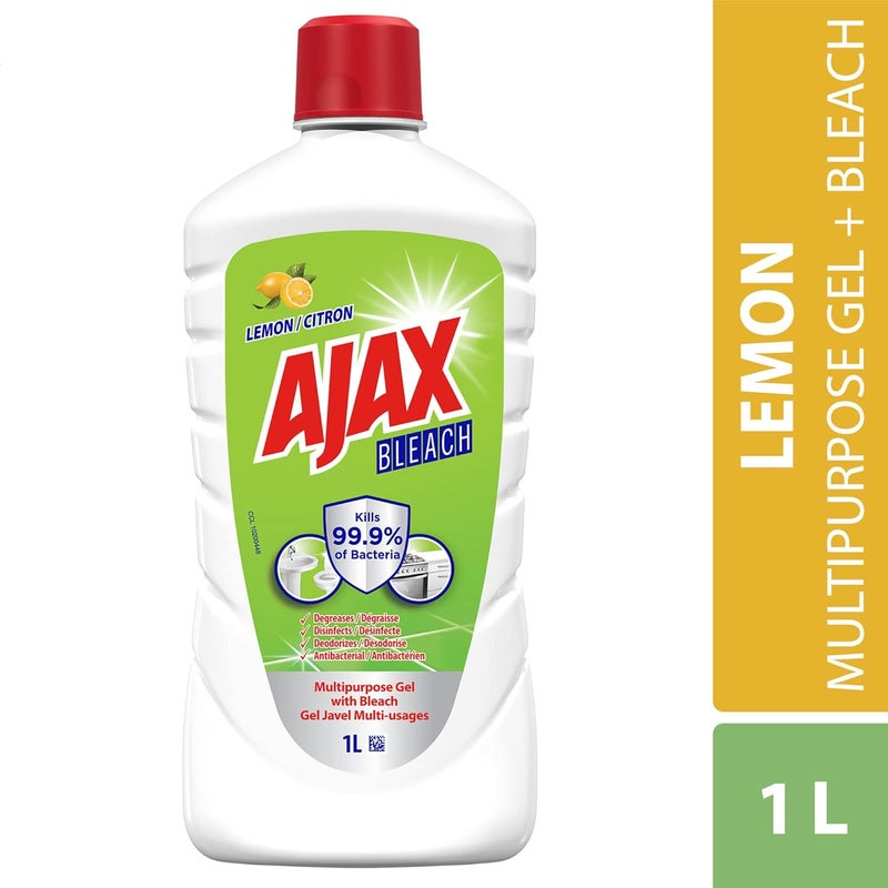Ajax Multi-Surface Antibacterial Gel Bleach Cleaner, Lemon, 1 L - Image 3