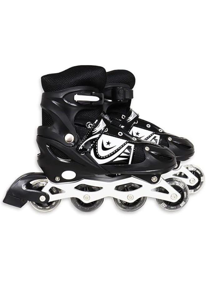 Sporty roller skate shoes size l - black 