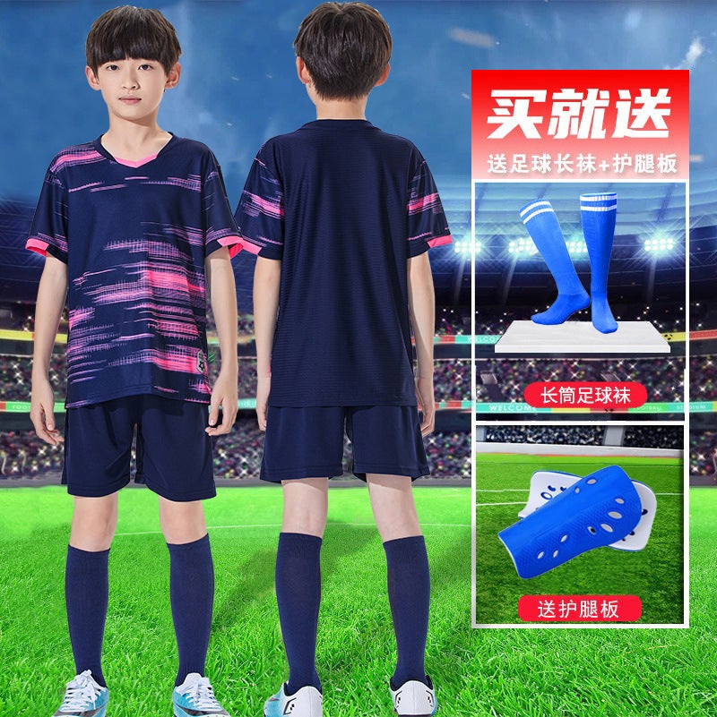 Children'S Football Clothes Suit Boys And Girls Jersey Printed Team Clothes Group Buying Football Training Clothes Football Sports Suit - Image 1