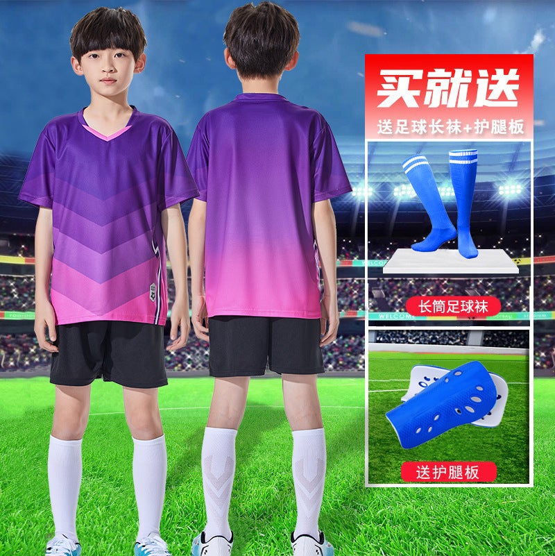 Children'S Football Clothes Suit Boys And Girls Jersey Printed Team Clothes Group Buying Football Training Clothes Football Sports Suit - Image 5