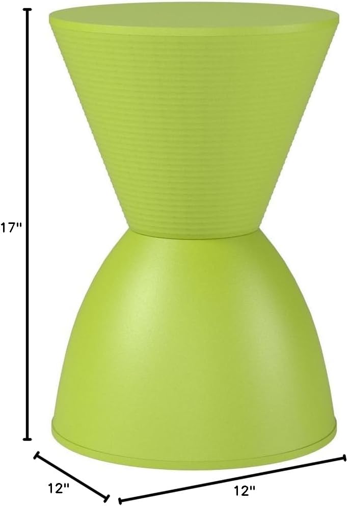 Modway Haste Contemporary Modern Hourglass Accent Stool in Green - Image 3