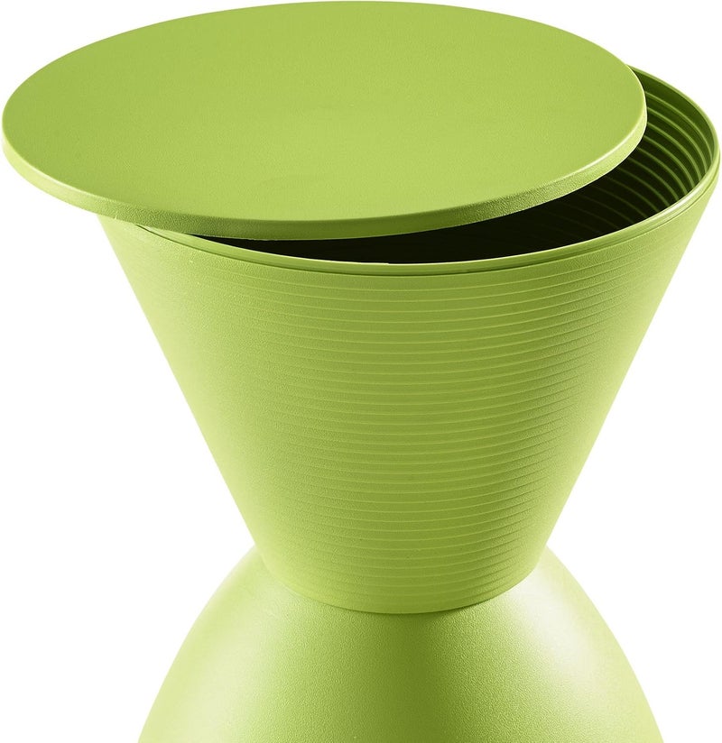 Modway Haste Contemporary Modern Hourglass Accent Stool in Green - Image 5