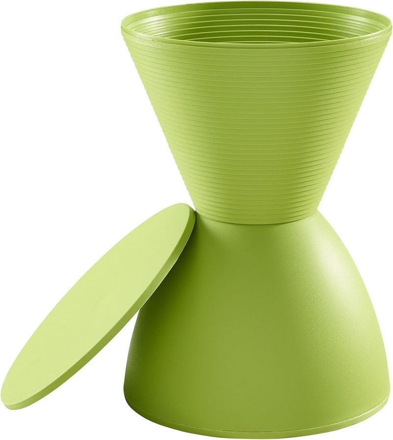 Modway Haste Contemporary Modern Hourglass Accent Stool in Green - Image 4