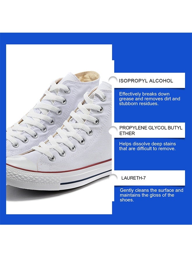 جايسوينغ منظف رغوي للأحذية البيضاء، رغوة منظفة تزيل البقع بسرعة، رذاذ تنظيف الأحذية الرياضية بالرغوة، تفتيح حذاء القماش الرياضي، تبييض وحواف الأحذية الصفراء (100 مل) - Image 3