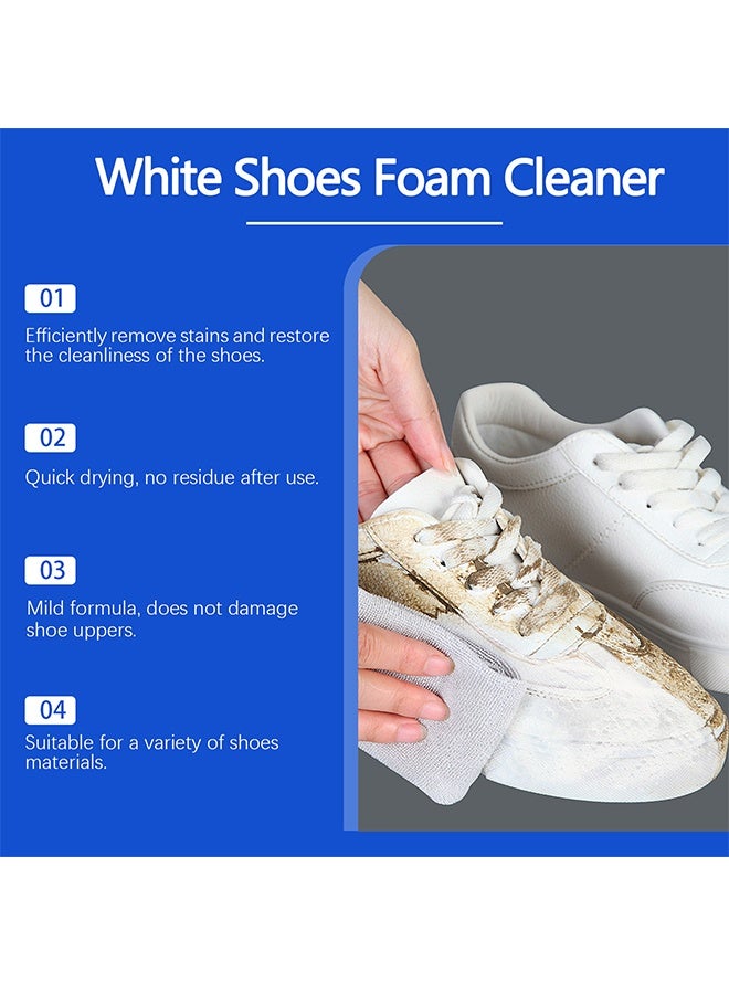 جايسوينغ منظف رغوي للأحذية البيضاء، رغوة منظفة تزيل البقع بسرعة، رذاذ تنظيف الأحذية الرياضية بالرغوة، تفتيح حذاء القماش الرياضي، تبييض وحواف الأحذية الصفراء (100 مل) - Image 2