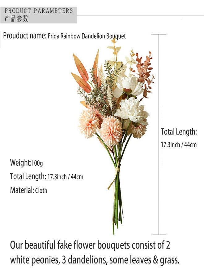 hanlongyu زهور هانلونغيو الحريرية الاصطناعية لتزيين المنزل وحفلات الزفاف، قطعة مركزية لطاولة الطعام من الزهور الاصطناعية. تنسيق زهور الخوخ من النباتات الاصطناعية. زهور حريرية للزينة - Image 2