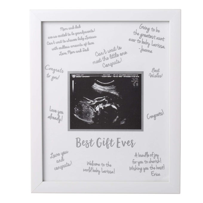 Sonogram Signature Frame Ultrasound Picture Keepsake Gender Neutral Baby Shower Decor First Time Moms Pregnancy Gift Guest Book Alternative Ideal for Nursery Marker Included