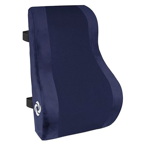 Samsonite Ergonomic Lumbar Support Pillow for Office Chair and Car Seat - Memory Foam Back Support Lumbar Pillow, Premium Cushion Chair Support for Lower Back Pain Relief and Versatile Use (Navy) - Image 1