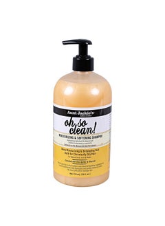Aunt Jackie's Aunt Jackie's Curls and Coils Oh So Clean, Large 24oz Family Sized Pump, Deep Moisturizing and Softening Hair Shampoo for Natural Curls, Coils and Waves, Enriched shea Butter 