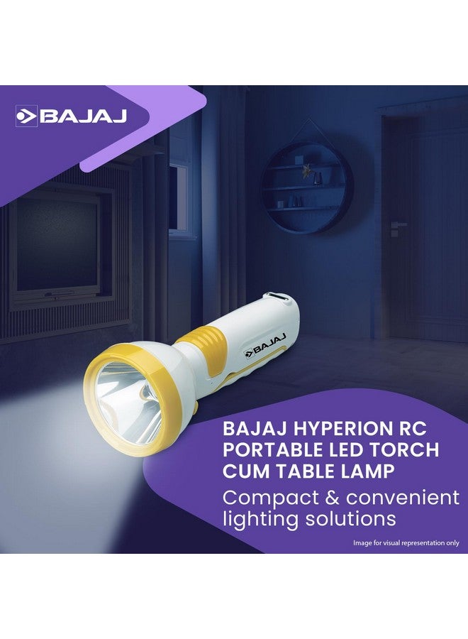 Bajaj Hyperion RC Led Portable Torch Cum Table Lamp (Pack of 1, Yellow) - Image 4