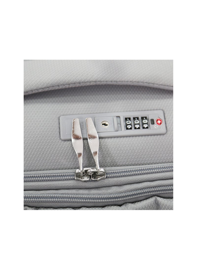 Verage  مجموعة من 3 قطع من حقائب السفر ذات العجلات الناعمة، باللون الرمادي (S-20"، M-24"، L-28") - Image 5