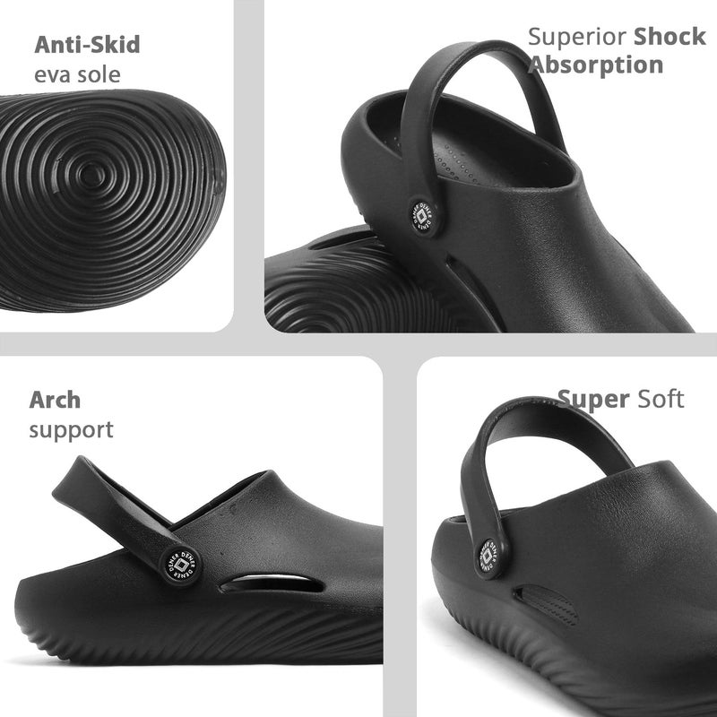 Face أحذية كلوج سوداء للرجال - Image 4