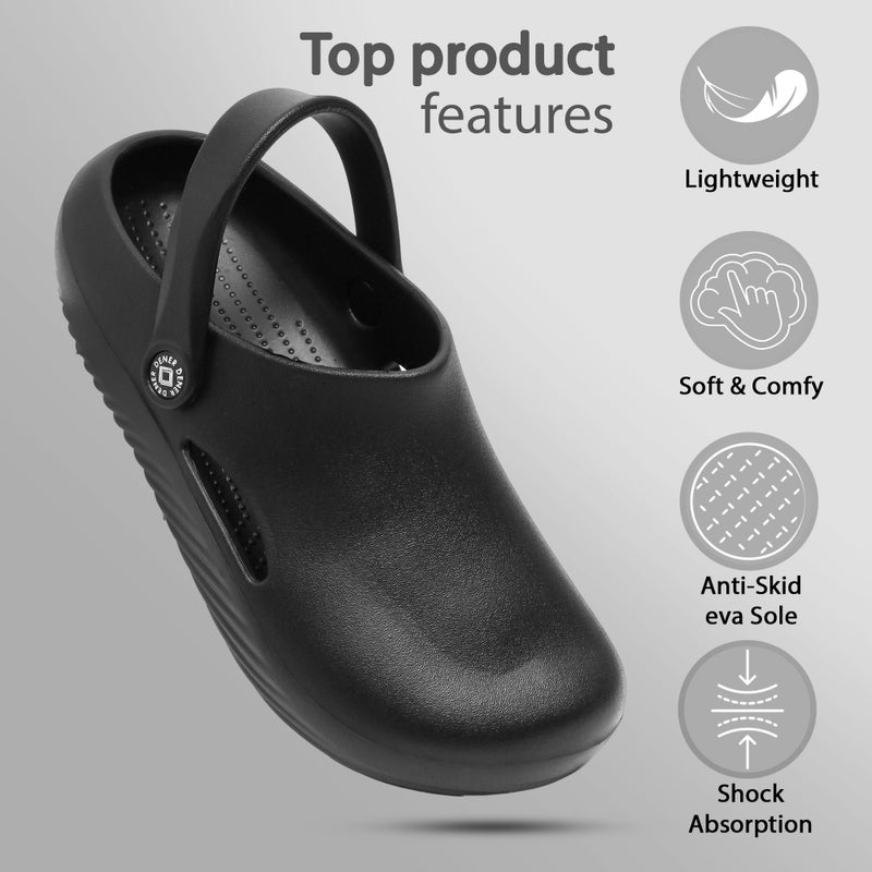 Face أحذية كلوج سوداء للرجال - Image 3