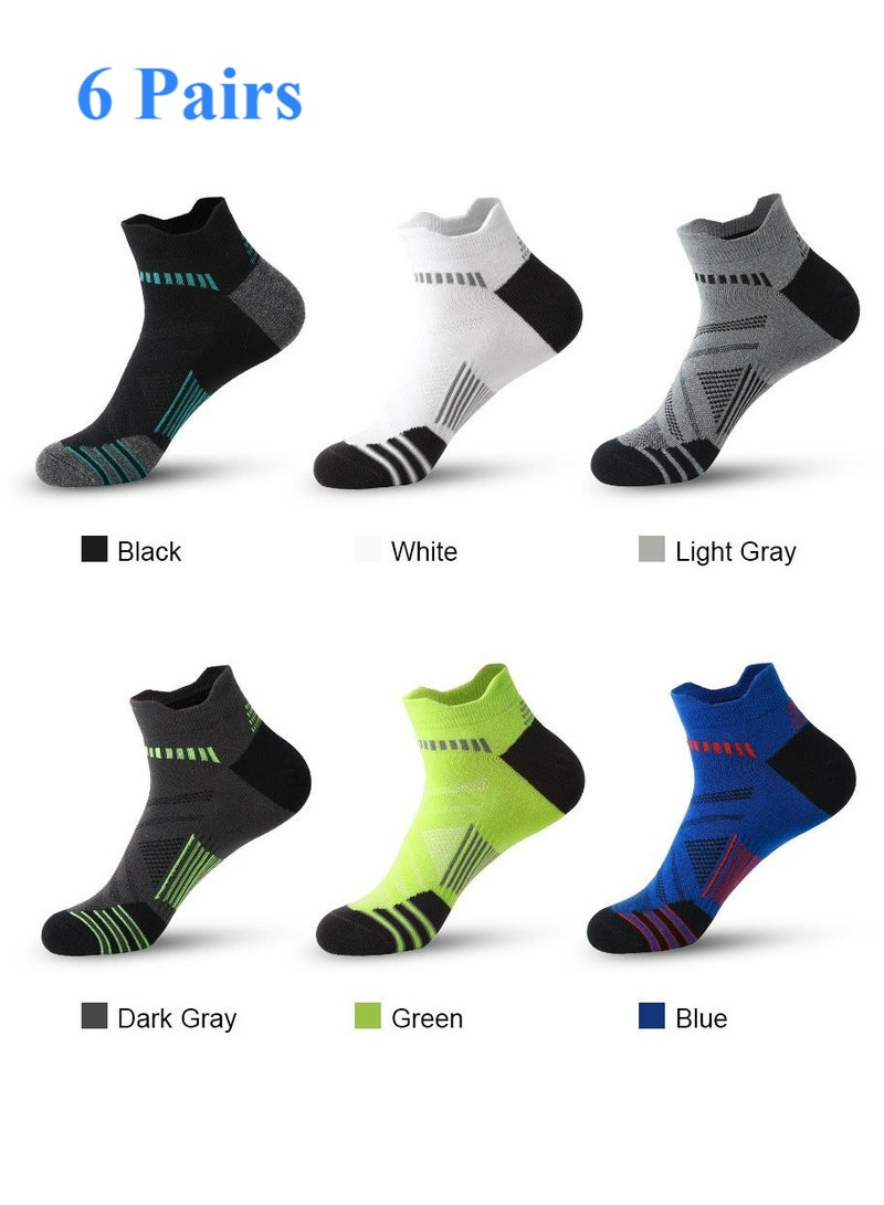 6 Pairs Mens Athletic Socks - Low Cut, Sweat-Wicking, Odour-Resistant, All-Season Comfort - Ideal for Active Lifestyles, Running & Everyday Wear - Ultimate Socks for Men Collection - Image 1