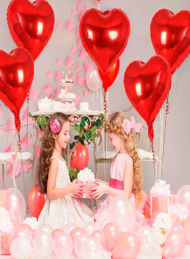 YOTHORN 30 Pcs Red Heart Balloons, 3 Sizes Heart Foil Mylar Balloon, Valentine Day Party Decorations, Love Balloon Valentine Balloons for Birthday Party Wedding Baby Shower Valentine Day Decorations (Red) - Image 3