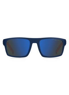 TOMMY HILFIGER Men's Uv Protection Rectangular Shape  Sunglasses Th 1977/S Blue 41 - Lens Size: 41.3 Mm - Mtt Blue M  - Image 3