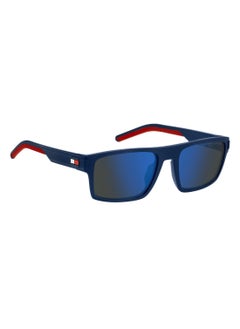TOMMY HILFIGER Men's Uv Protection Rectangular Shape  Sunglasses Th 1977/S Blue 41 - Lens Size: 41.3 Mm - Mtt Blue M  - Image 2