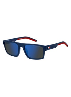 TOMMY HILFIGER Men's Uv Protection Rectangular Shape  Sunglasses Th 1977/S Blue 41 - Lens Size: 41.3 Mm - Mtt Blue M  - Image 1