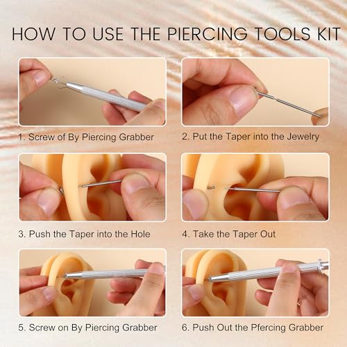 GEMQUEEN Piercing Ball Grabber Reacher Tool - Stainless Steel Piercing Jewelry Tools 4 Claw Holder Removal Pick Up Assistant Tool for Changing Jewelry IC Chip Electronic Components Small Parts 12cm - Image 3