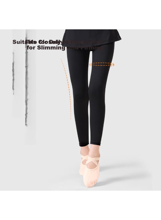 Smart Friends Zhi You Ban Children's Dance Nine-point Skirt Pants Girls Ballet Dance Practice Pants Black Training Long Pants High Waist Slim Fit Body Pants - Image 3