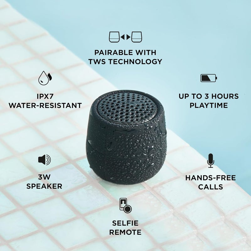 LEXON MINO X - Floatable Water Resistant IPX7 Portable Bluetooth Speaker - 3W - Soft Pink - Image 5