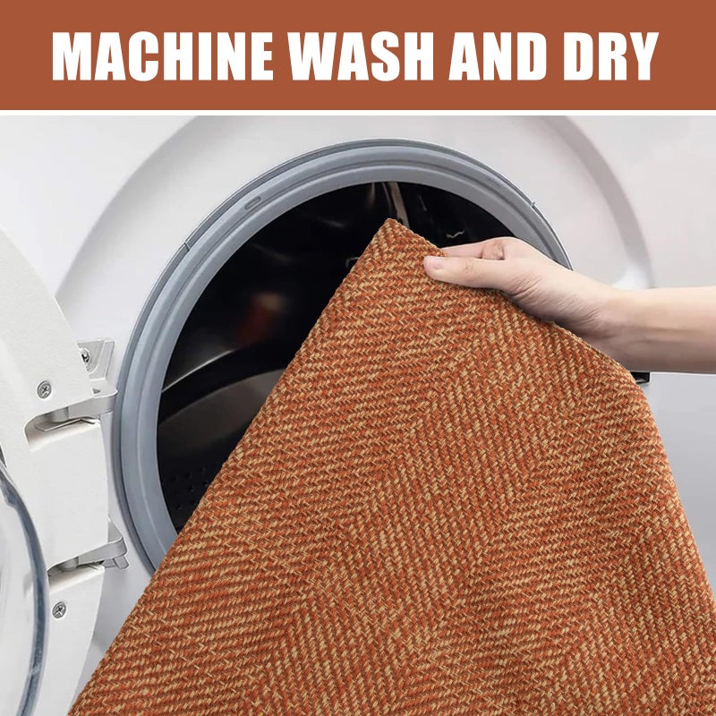 Collive Long Hallway Runner Rug 2.6 '× 7' Runner Runner Indoor Prud Brug Terracotta Rudived Braved Kitchen Runner Rugs Low-Profile Frant - Image 4