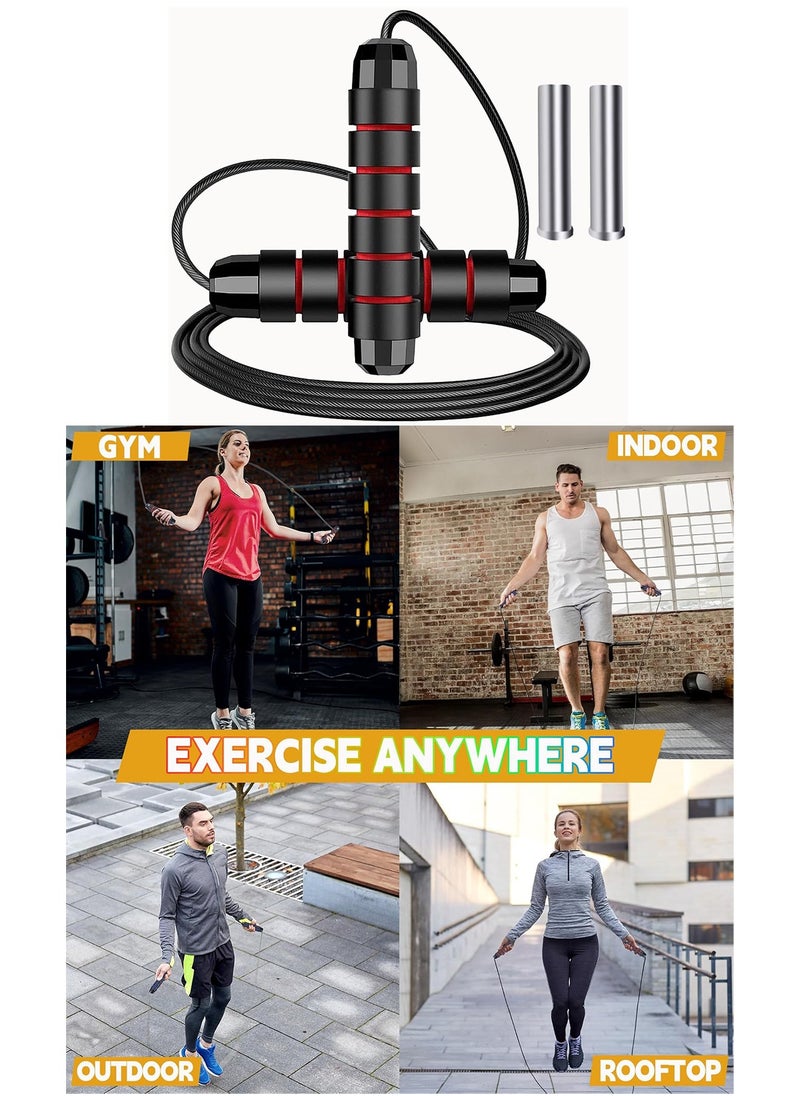 CoolRabbie CoolRabbie 9.2ft Jump Rope, Adjustable Jump Ropes, Skipping Rope Tangle-Free Rapid Speed with Ball Bearings, and Weighted Loads  - Image 2