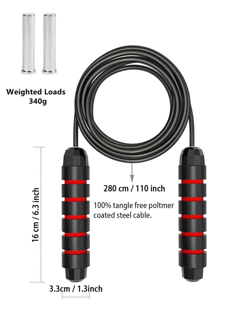 CoolRabbie CoolRabbie 9.2ft Jump Rope, Adjustable Jump Ropes, Skipping Rope Tangle-Free Rapid Speed with Ball Bearings, and Weighted Loads  - Image 3