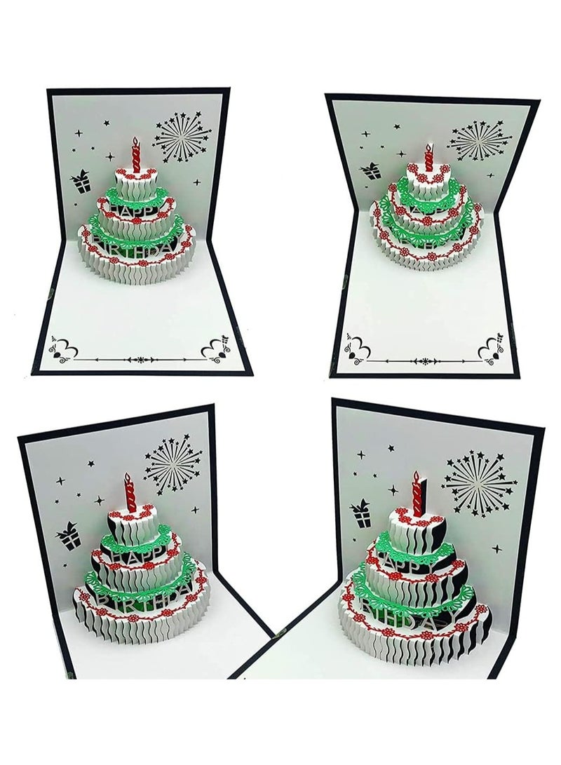 3D Birthday Cards Folded Cake Greeting Card Warm LED Light Postcards Happy Birthday Music Pop up Cards with on Control Gifts for Mom Wife Lover Sister Boy Girl Kids and Friends 1 Pack - Image 5