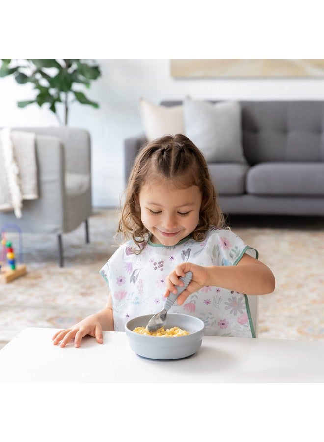 Baby Bowl Silicone Suction For Babies Toddlers And Kids Baby Led Weaning Feeding Essentials Platinum Silicone Non Skid Sticky Bottom Supplies For Children Ages 6 Months Up Gray