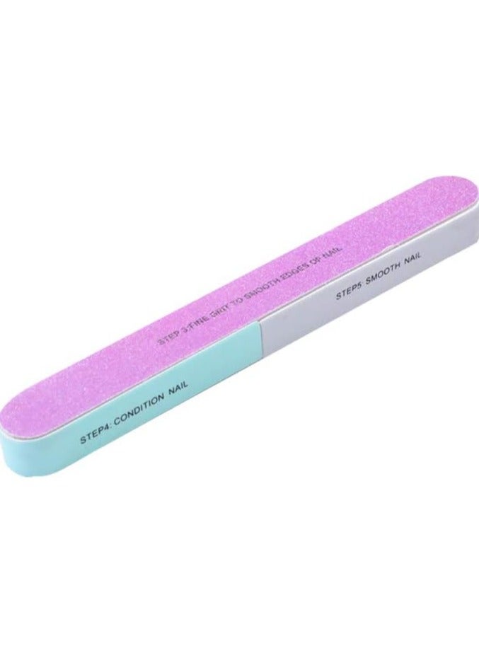 Nail Files Buffer Emery Board Nail Care Double Sided Grit Nail Buffering Files Girl Woman Professional Manicure Nail Care Pedicure Sanding Polishing Tool For Pedicure (3 pieces) - Image 1