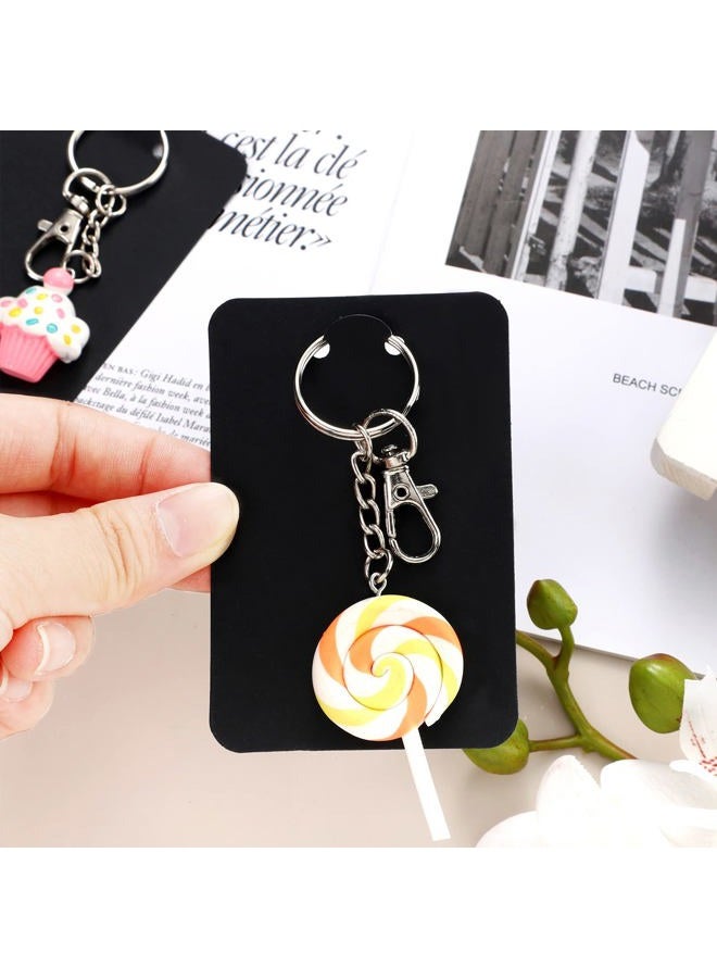 Pajean 320 Pcs Keychain Display Cards Self Sealing Bags 2.3 x 3.5 Inch Jewelry Cards for Selling Small Business Necklace Packaging (Black) - Image 4