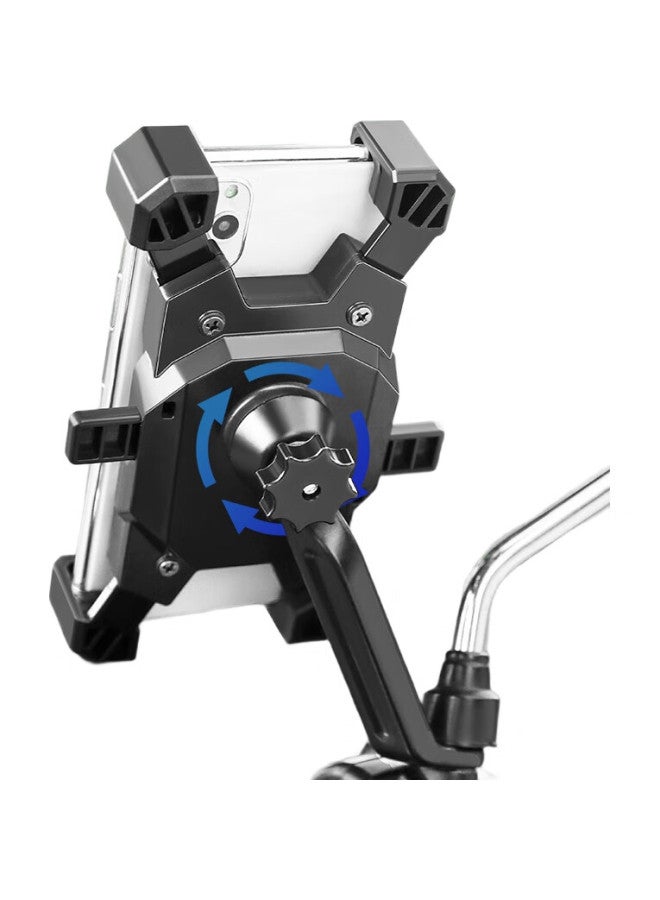 CAVALRY Electric Bike Phone Holder, Motorcycle Delivery Rider, Courier, Quick-Lock Phone Mount, Scooter, Battery-Powered Vehicle, Navigation Bracket, Cycling Equipment Accessories, Rearview Mirror Model - Image 1
