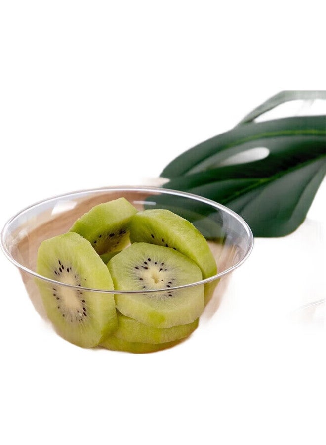 All-round Quanshi Disposable Aviation Bowls, Crystal Bowls, Fruit Plates, Sauce Dishes, Hard Plastic Dessert Bowls, 280Ml, 100 Pieces, Tableware, Plastic Bowls - Image 1