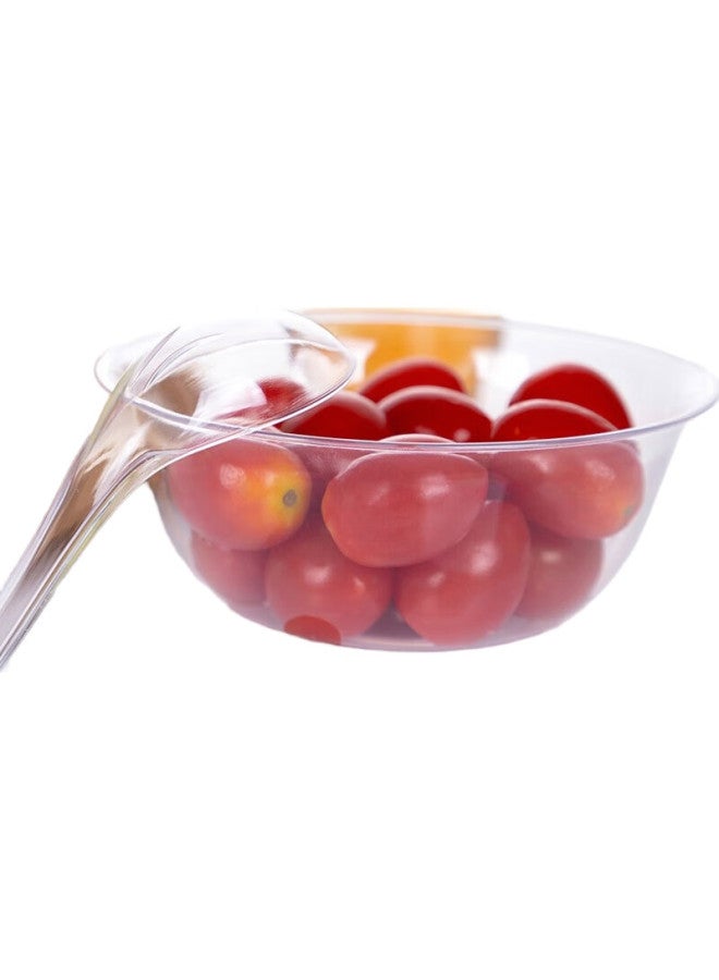 All-round Quanshi Disposable Aviation Bowls, Crystal Bowls, Fruit Plates, Sauce Dishes, Hard Plastic Dessert Bowls, 280Ml, 100 Pieces, Tableware, Plastic Bowls - Image 3