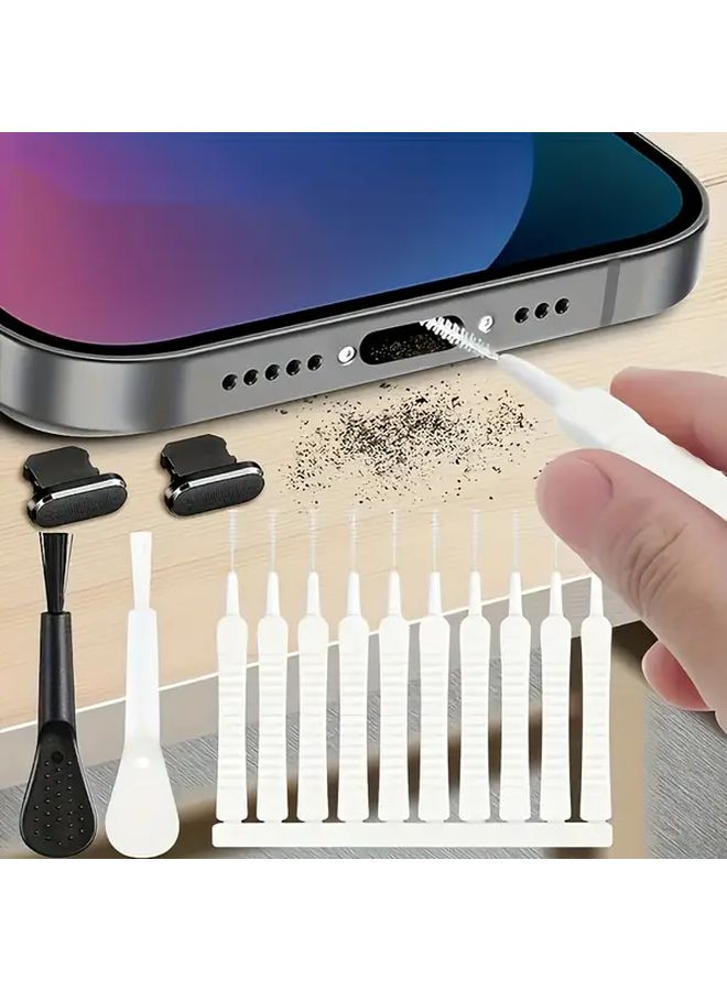 10 Pcs White Ultra Thin Cleaning Tool Kit For Electronics And Household Items - Image 1
