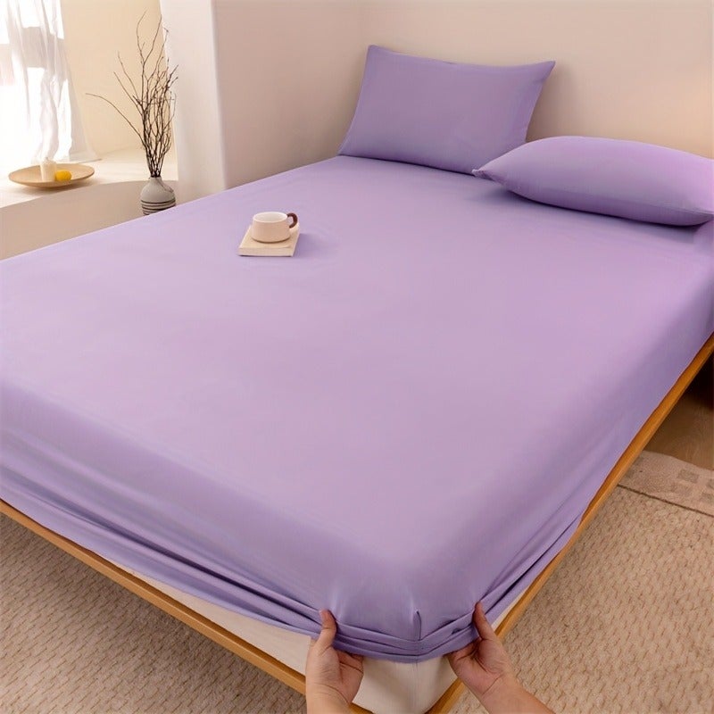 Deep Pocket New Soft Comfortable Skin-Friendly Fitted Sheet Single Piece All-Around Cover Mattress Dust Cover Four Seasons Non-Slip Mattress Protector - Image 1