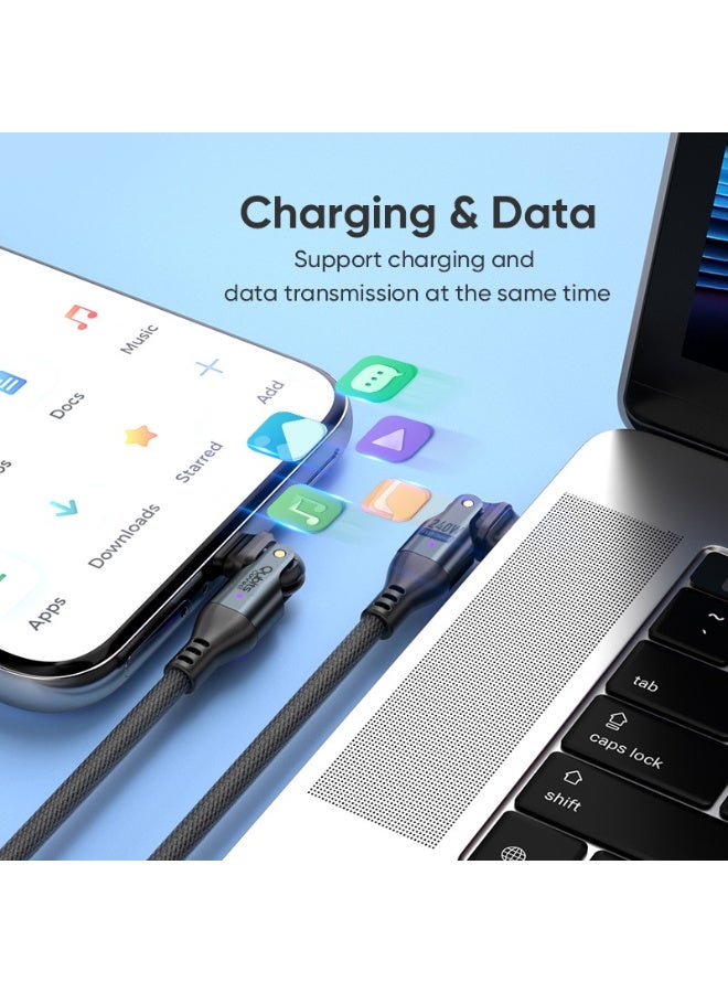Qubits Connect 240W USB C to USB C Cable 6FT/1.8M PD 3.1 48V/5A Super-Fast Charging & Data Sync Cable Dual 180° Rotating Type-C Heads Compatible with MacBook, iPad, iPhone 17, Galaxy, Pixel & More - Image 3