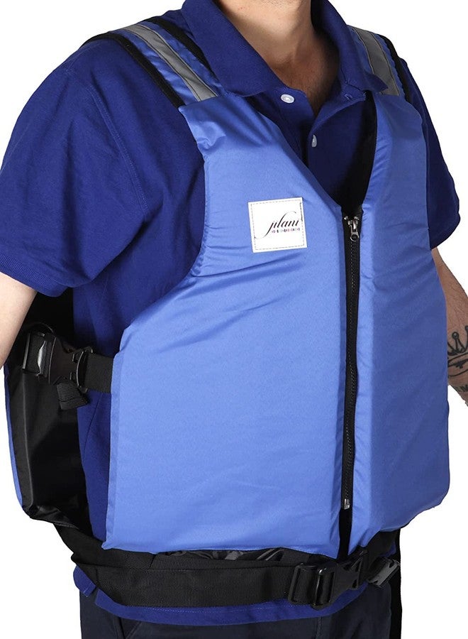 jilani Easy wear Adult Safety Life Jackets Vest, Weight Capacity up to 90 kg Buoyancy 100n Blue - Image 4