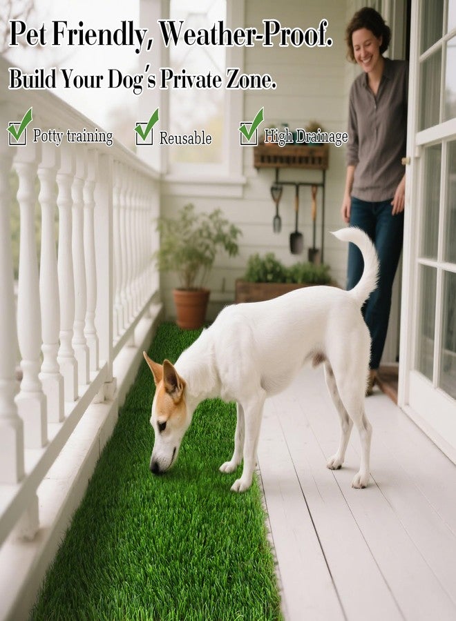 XLX TURF Interlocking Fake Grass Tiles Pad for Dogs Potty Training- 12" x 12" Pet Artificial Grass Squares with Drainage, 6 Pack - Image 2