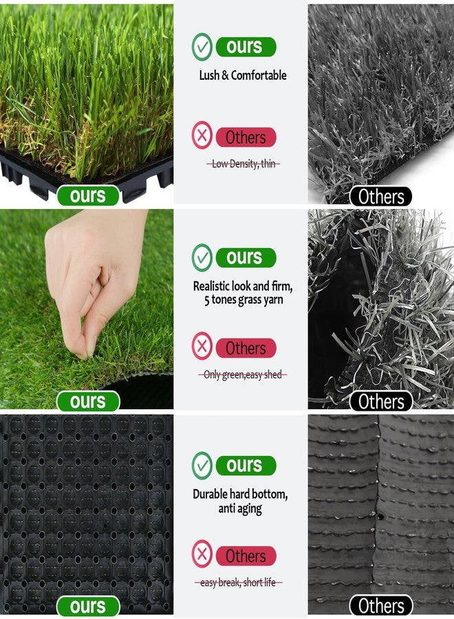 XLX TURF Interlocking Fake Grass Tiles Pad for Dogs Potty Training- 12" x 12" Pet Artificial Grass Squares with Drainage, 6 Pack - Image 4