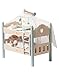 ROBUD Baby Doll Crib Wooden Baby Doll Beds for 20 Inch Dolls Blue Baby Doll Bunk Beds with Tulle American Girl Doll Bed for Gifts WRP10 - Image 2