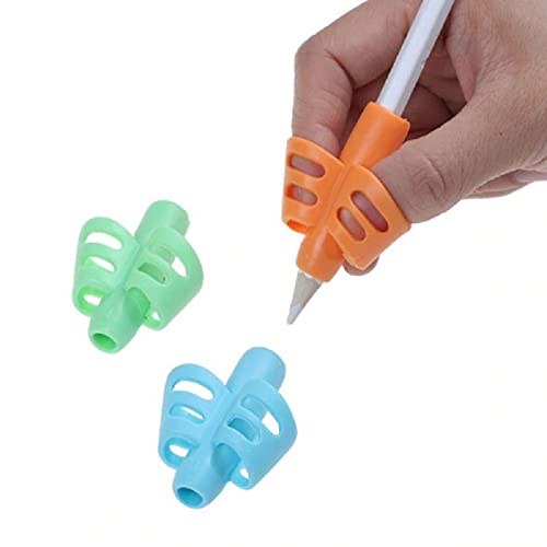 AKRIZA 1PCS Creative Silicone Two Finger Pencil Grips Student Pen Holder for Kids Children Writing Correction Tool - Multicolor - Image 5