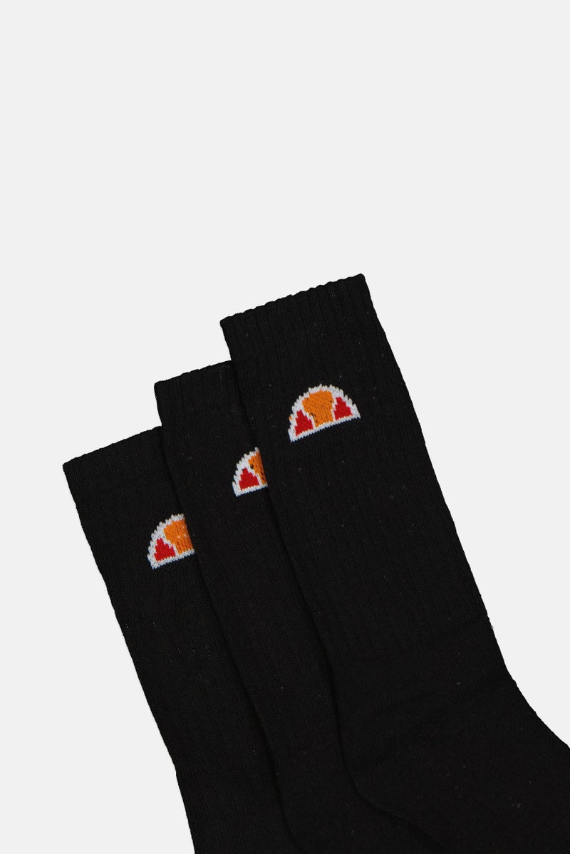 Ellesse جوارب كروية للرجال 3 أزواج بتصميم محكم، أسود - Image 2