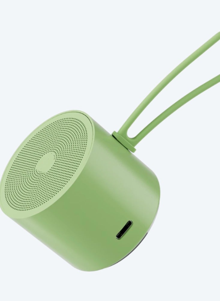 Wireless Mini Bluetooth Speaker, Small and Portable, High Quality, Heavy Bass,Green+Charger - Image 1