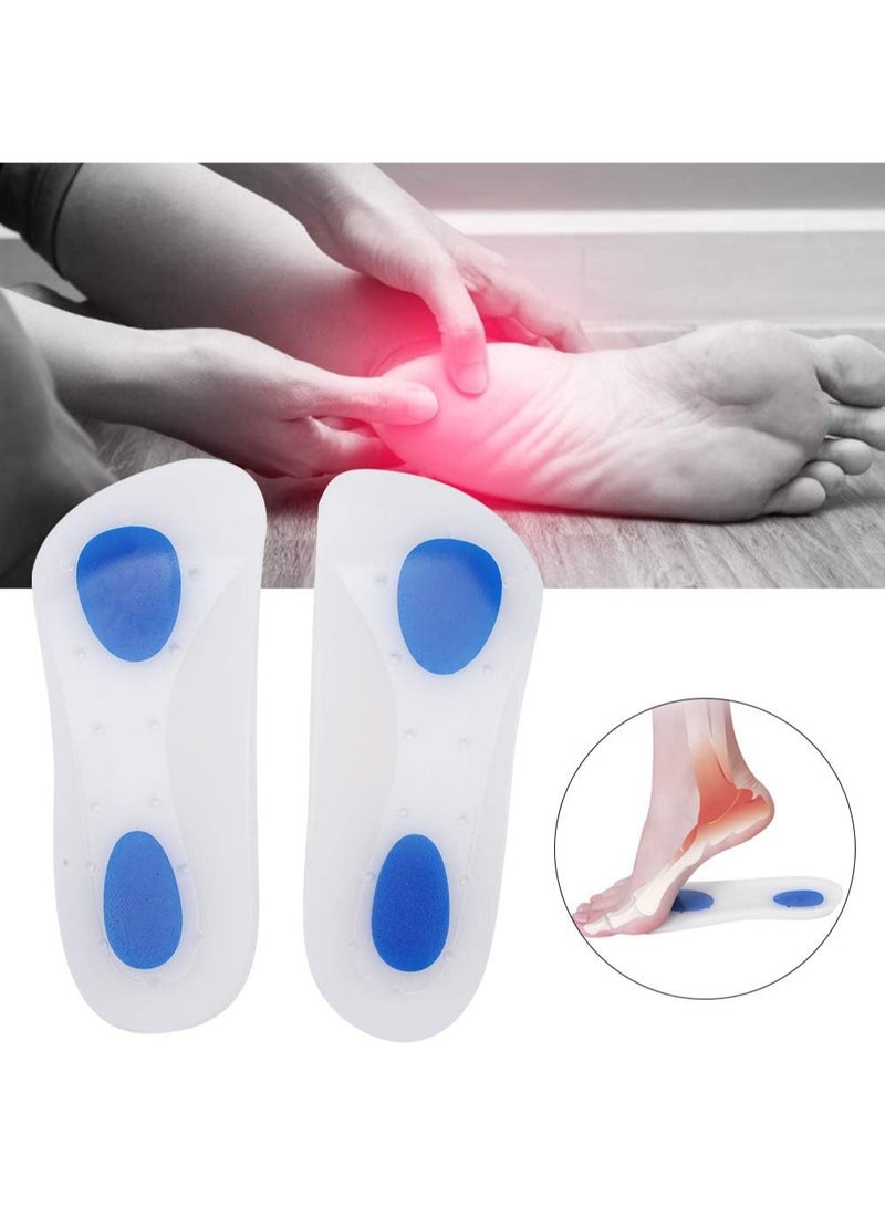 Shock-absorbing silicone insole for flat foot pain relief, foot correction, and plantar fasciitis relief for men - Image 2