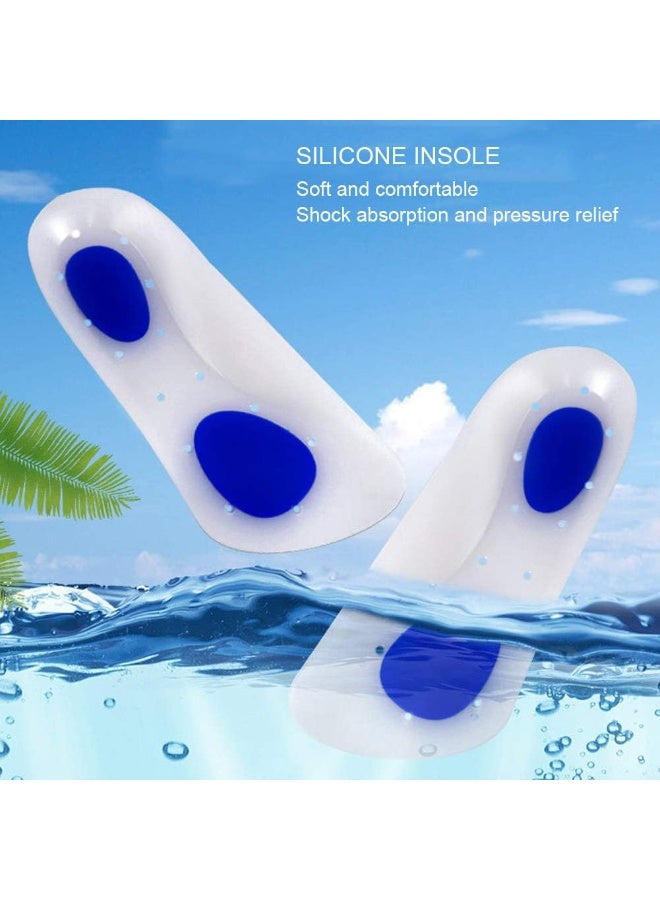 Shock-absorbing silicone insole for flat foot pain relief, foot correction, and plantar fasciitis relief for men - Image 4