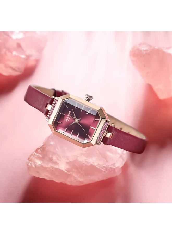 Julius Women's Watch Vintage Leather Strap Fashion Waterproof Quartz Watch Gift For Women - Image 4
